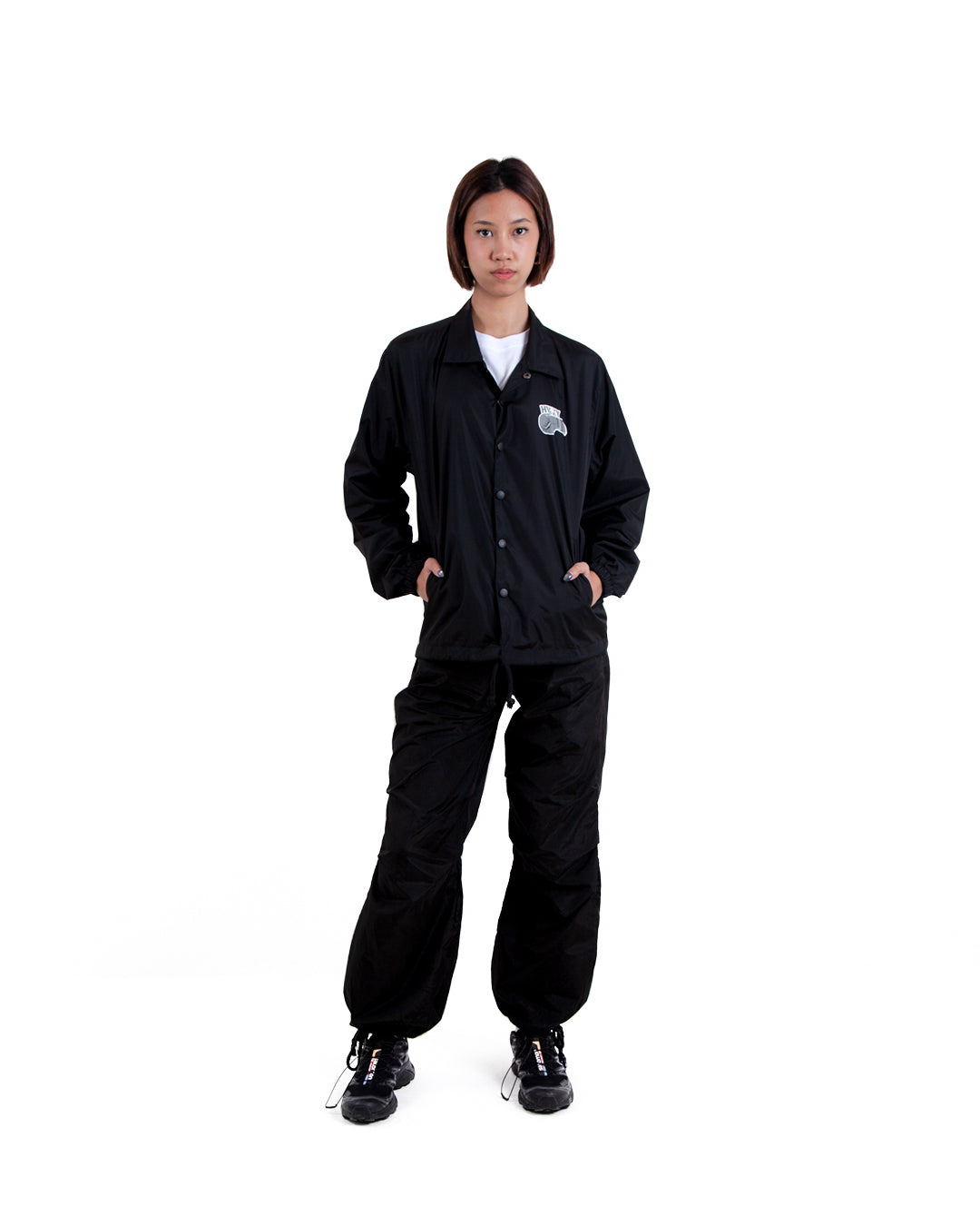 Gloves Up Coach Jacket - Black