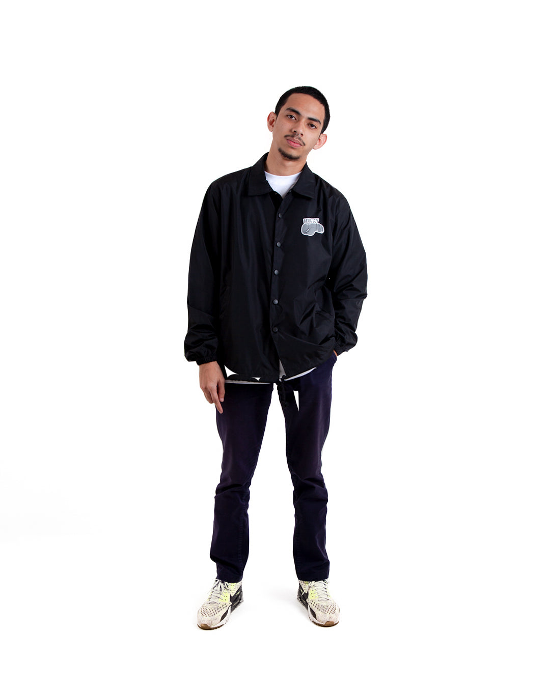 Gloves Up Coach Jacket - Black