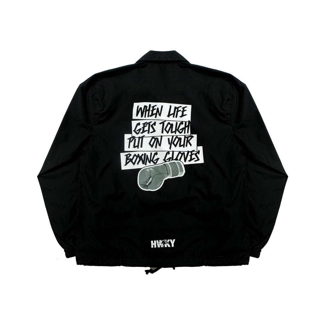 Gloves Up Coach Jacket - Black